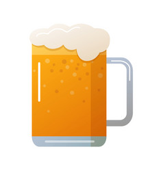 Glass Mug Full Of Beer Foamy Fresh Alcohol Drink