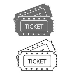 Two Designed Cinema Tickets Close Up Top View