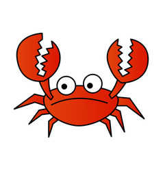 Cute Of Crab On Cartoon Version