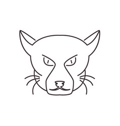 Face Angry Cat Icon Logo