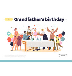 Grandfather Birthday Concept Landing Page