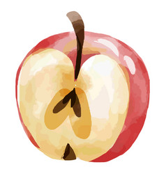 Half Apple Watercolor High Quality