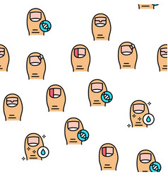 Ingrown Nail Disease Seamless Pattern