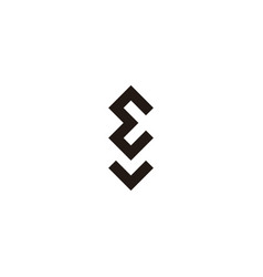 Letter E And V Square Geometric Symbol Simple Logo