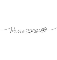 Paris 2024 One Continuous Line