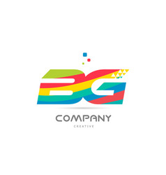 Bm Combination Colorful Alphabet Letter Logo Icon