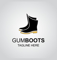 Gum Boots Logo Design Template