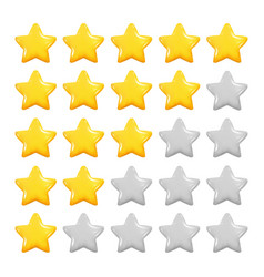 Rating Stars Icons Set Light Neumorphic