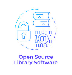 Open Source Library Software Blue Gradient