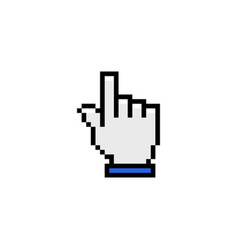 Point Finger Pixel Icon Design