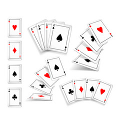 Several Variants Set Of Four Aces Deck Of Cards