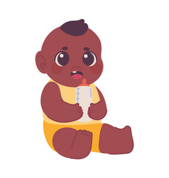 Baby Boy With Milk Bottle