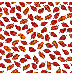 Pattern With Bhut Jolokia Ghost Chile Peppers