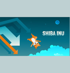 Altcoin Shiba Inu Falling Down Concept Of The