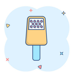 Ice Cream Icon In Comic Style Sundae Cartoon On