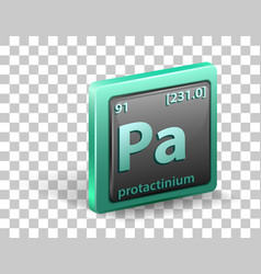 Protactinium Chemical Element Symbol