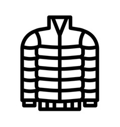 Puffer Coat Icon In Outline Style