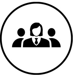 Leader Team Woman Icon Black Graphics