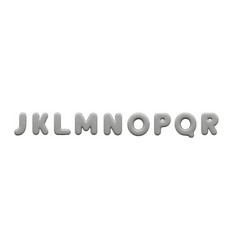 Stipple 3d Letters J K L M N O P Q And R On