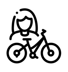 Bike For Women Icon Outline