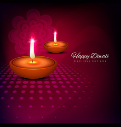 Happy Diwali With Magenta Background