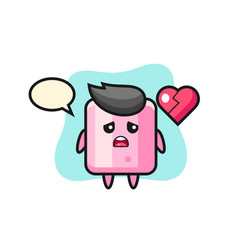 Marshmallow Cartoon Is Broken Heart