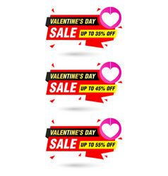 Valentines Day Sale Red Origami Labels 35 45 55