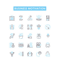 Business Motivation Line Icons Set