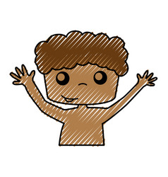 Cute Boy Shirtless Drawing Icon