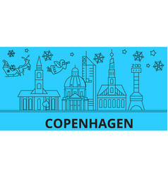 Denmark Copenhagen City Winter Holidays Skyline