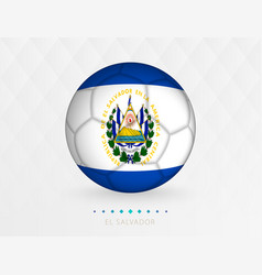 Football Ball With El Salvador Flag Pattern