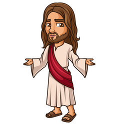 Jesus Christ With Arms Wide Open Cartoon Clip Art