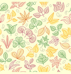 Leaf Pattern Seamless Background With Natural