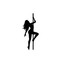 Pole Dancer Girl Silhouette Image