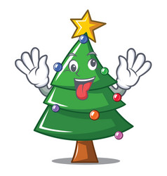 Crazy Christmas Tree Character Cartoon