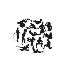 Fitness And Gym Silhouettes