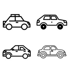 Car Icon Set On White Background S