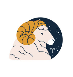 Aries Zodiac Sign Icon Ram In Astrology