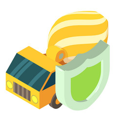 Green Construction Icon Isometric