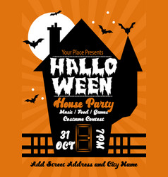 Halloween House Party Poster Flyer Design