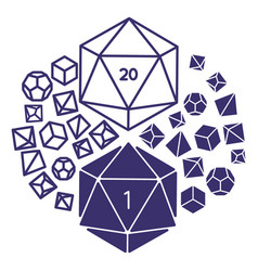 Role Playing Dice Composition High Quality