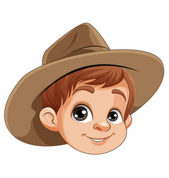 Cute Boy Head With Hat