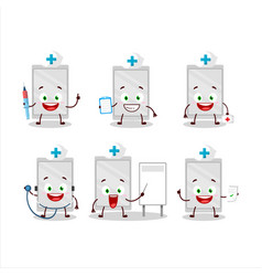 Doctor Profession Emoticon With Plastic Tray