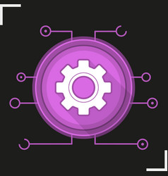 Gear Digital Color Icon