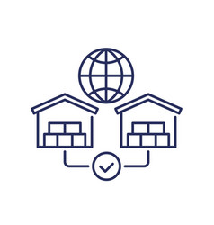 Global Sourcing Line Icon