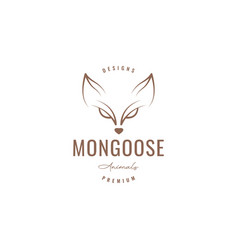 Isolated Head Mongoose Logo Design