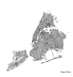 New York City Map With Roads And Streets United