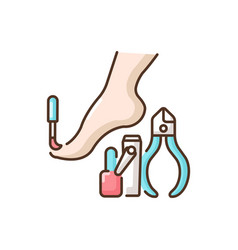 Pedicure Rgb Color Icon