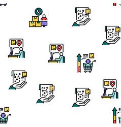 Supply Chain Management System Icons Set