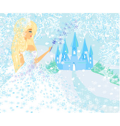 Castle Snow And A Beautiful Winter Fairy